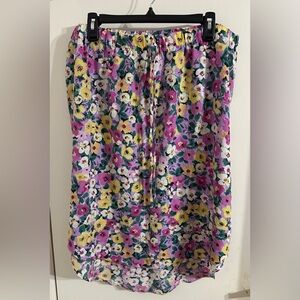 SHEIN Plus Knot Waist Dip Hem
Floral Skirt  3XL(18)